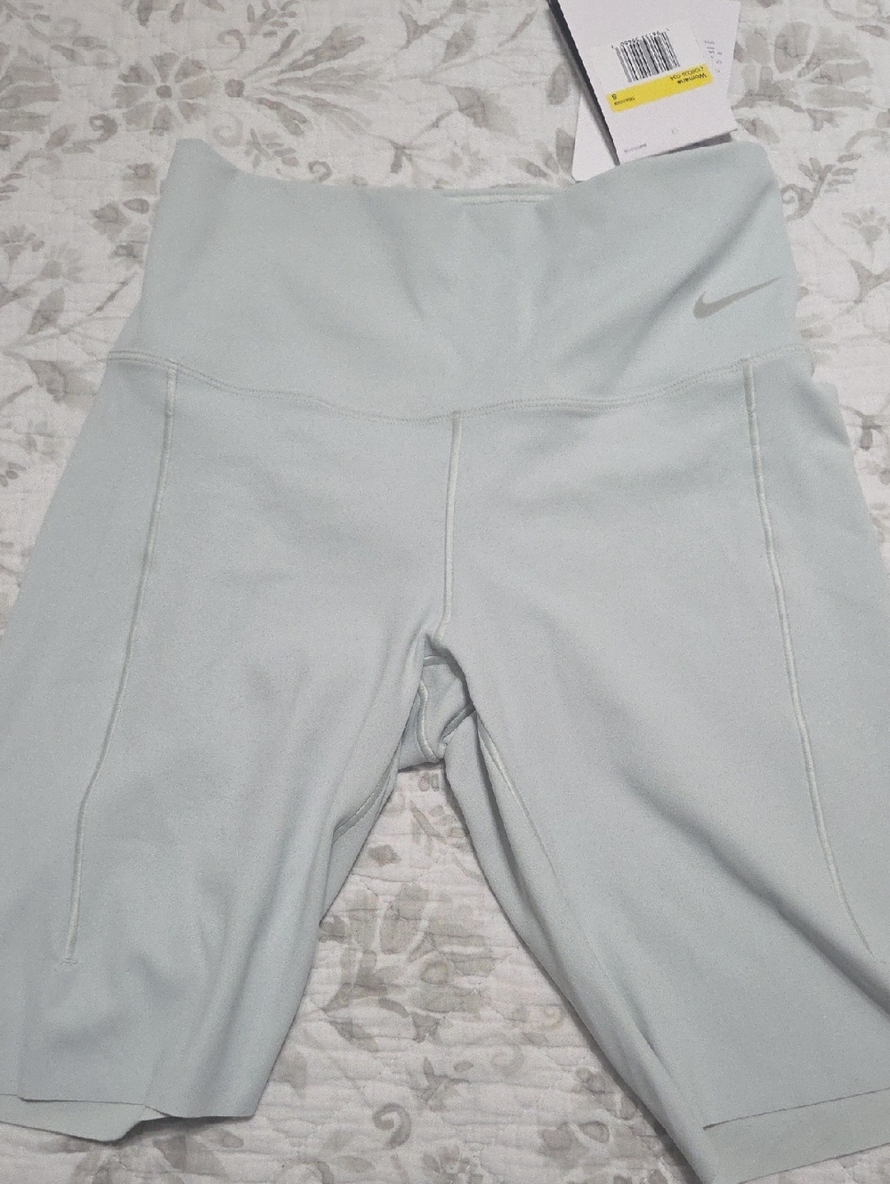 Nike Mint Green High-Waist Biker Shorts
